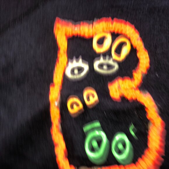 Tultex Womens Sweatshirt Size 2XL Halloween "Boo!" Black Top Crew Neck Casual - Picture 11 of 15